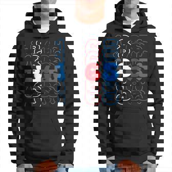 Junenth Red White Blue Flag Colors 1865 Hoodie | Mazezy