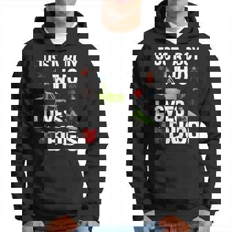 Just A Boy Who Loves Bugs Boys Bug Lover Insect Hoodie - Monsterry