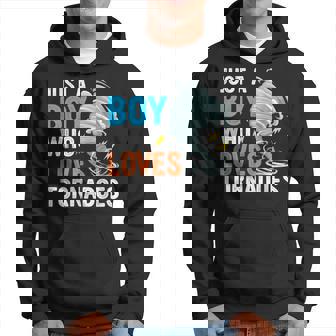 Just A Boy Who Loves Tornadoes Boys Storm Weather Chaser Hoodie - Thegiftio UK