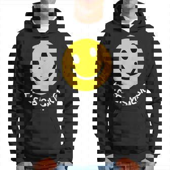Keep Smiling Cute Happy Yellow Smile Face Positive Message Hoodie - Thegiftio UK