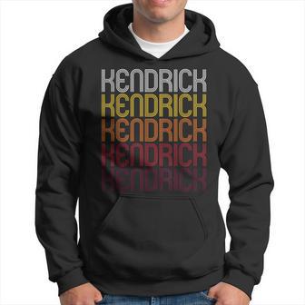 Kendrick Retro Wordmark Pattern Vintage Style Hoodie - Thegiftio UK