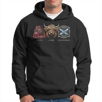 Kilts Cows Caledonia Scotland Flag Scottish Hoodie - Thegiftio UK
