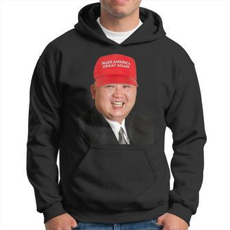 Kim Jong Un Maga Trump Vintage Litle Rocket Man Hoodie - Thegiftio UK