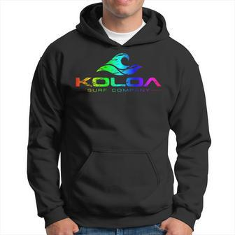 Koloa Surf Vintage Wave Multicolor Logo Surf Shop Graphic Hoodie - Monsterry UK