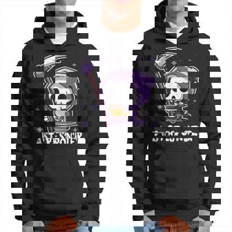 Last Responder Mortician Grim Reaper Goth Meme Hoodie - Thegiftio