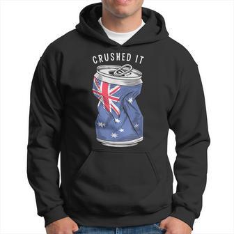 Lata De Cerveza De La Bandera Australiana Australiana Divertida Aplastada Sudadera - Regaloses