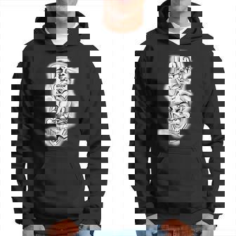 Laugh Now Cry Later Chicano Tattoo Flash Hoodie | Seseable CA