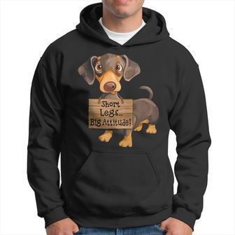 Short Legs Big Attitude Dachshund Hoodie - Thegiftio UK