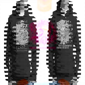 Leopard Pink Out Football Tackle Breast Cancer Awareness Hoodie | Mazezy