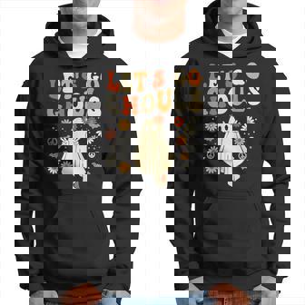 Let's Go Ghouls Ghost Halloween Retro Hoodie - Seseable