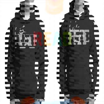 Let's Read Book Lovers Book Nerd Bookworm Hoodie - Thegiftio