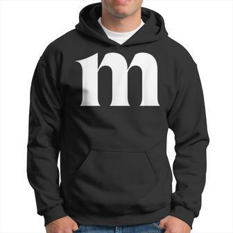 Letter M Groups Halloween Matching Team Easy Lazy Costume M Hoodie - Thegiftio UK