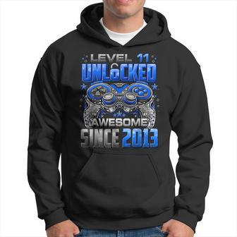 Level 11 Unlocked Awesome Since 2013 11Th Birthday Gaming Hoodie - Thegiftio UK