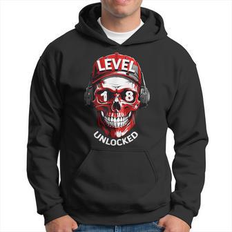 Level 18 Unlocked Video Gamer 18Th Birthdays Hoodie - Thegiftio UK