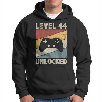 Level 44 Unlocked Video Gamer 44Th Birthday Vintage Hoodie - Thegiftio UK