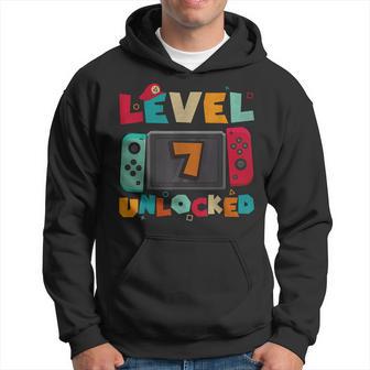 Level 7 Unlocked Gaming Birthday Boys Kid 7Th Birthday Gamer Hoodie - Thegiftio UK