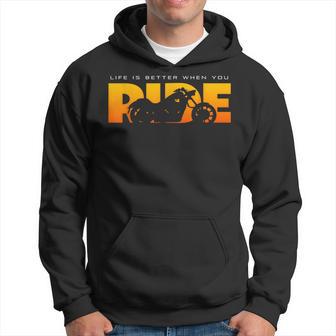 Life Is Better When You Ride Biker Motorcycle Hoodie - Thegiftio UK