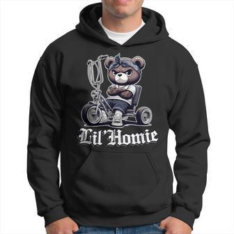 Lil Homie Cute Teddy Bear Hip Hop Chicano Lowrider Cholo Hoodie - Thegiftio UK