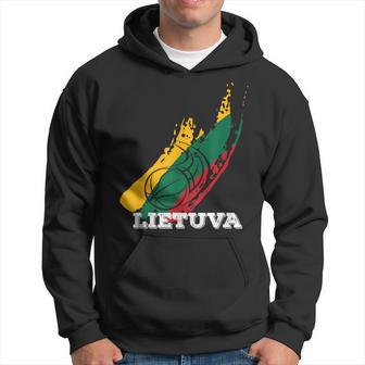 Lithuania Lietuva Basketball Lithuanian Strong Hoodie - Thegiftio UK