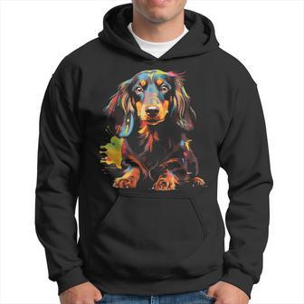 Long Hair Dachshund Puppy Best Dog Walking Pet Hoodie | Seseable UK