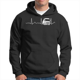 Lorry Driver Heartbeat Pulse Kapuzenpullover - Geschenkecke