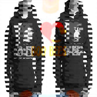 I Love Boo Bees Heart Cute Ghost Matching Couples Halloween Hoodie - Monsterry