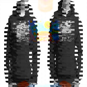 Love Hamburger Food Burger Van Gogh Hoodie | Mazezy