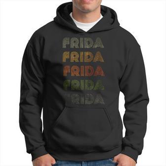 Love Heart Frida GrungeVintage Style Black Frida Hoodie - Thegiftio UK