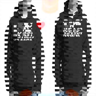 I Love My Hot Sassy Boyfriend Couple Hoodie - Thegiftio UK