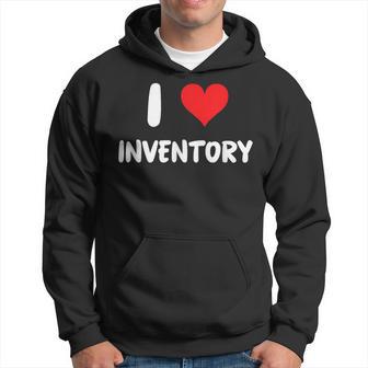 I Love Inventory Heart Retail Goods Management Stores Hoodie - Thegiftio UK