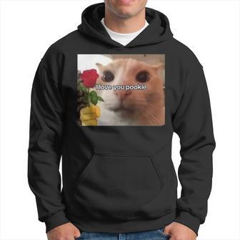 I Love You Pookie Cat Parody Meme Hoodie - Thegiftio UK