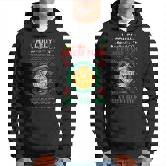 A Lovely Cheese Pizza Matching Family Pizza Ugly Christmas Hoodie - Monsterry