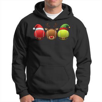 Lustiges Weihnachtsmann Rentier Elf Tennis Weihnachten Damen Herren Kinder Kapuzenpullover - Geschenkecke