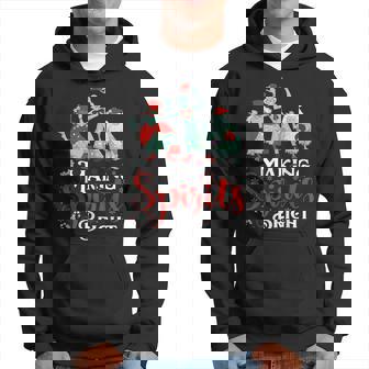 Making Spirits Bright Retro Ghost Christmas Costumes Hoodie - Thegiftio UK