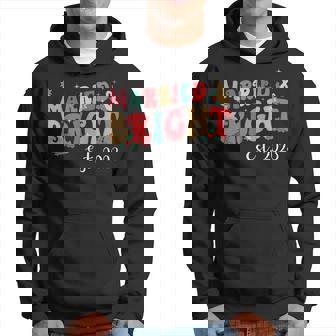 Married & Bright 2023 First Christmas Pajama Couple Matching Hoodie - Monsterry