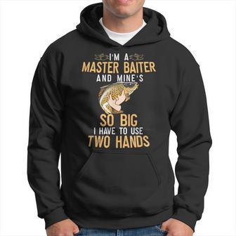 Master Baiter So Big Two Hands Fishing Carp For Men Hoodie - Thegiftio UK