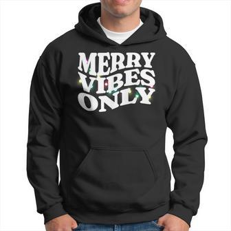 Matching Family Christmas Merry Vibes Only Lights Hoodie - Thegiftio UK