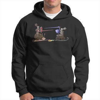 Medieval Marginalia Jousting Rabbits Duel Margiknights Hoodie - Thegiftio UK