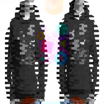 Memphis Style Print Geometric 90S 80S Pattern Graphic Hoodie - Thegiftio UK