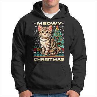 Meowy Cat Ugly Christmas Sweater Hoodie - Thegiftio UK
