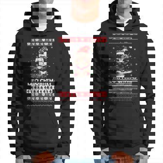 Meowy Catmas Cat Santa Christmas Kitten Xmas Ugly Sweater Hoodie | Mazezy