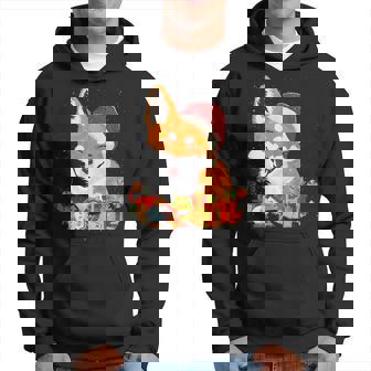 Merry Christmas Red Fox Santa Claus Ugly X-Mas Sweater Hoodie - Thegiftio