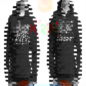 Merry Friendsmas Friends Christmas Matching Xmas Black Hoodie - Thegiftio UK