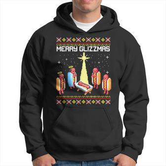 Merry Glizzmas Tacky Merry Christmas Hotdogs Hoodie - Thegiftio UK