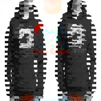 Merry Quiltmas Knitting Sewing Santa Christmas Quilter Hoodie - Monsterry