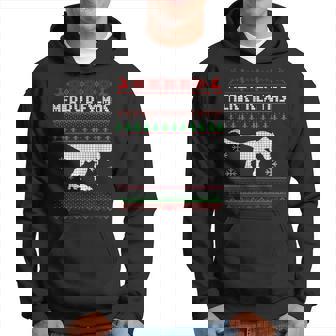 Merry Rex-Mas T-Rex Dinosaur Santa Christmas Ugly Sweater Hoodie | Seseable UK