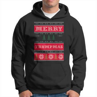 Merry Trump Mas Christmas Ugly Sweater Hoodie - Thegiftio UK