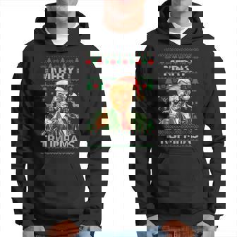 Merry Trumpmas Santa Claus Donald Trump Hoodie | Seseable UK