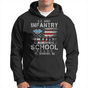 Military Infantry School Fort Benning Usa Flag Veterans Day Hoodie - Monsterry UK