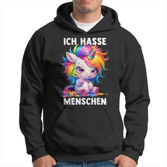 Misantroph Ich Hasse Menschen Kapuzenpullover - Geschenkecke